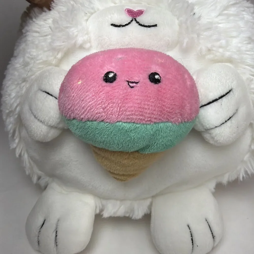 Squishable Minis White Bunny Rabbit with Ice Cream Cone Plush Stuffed Retired